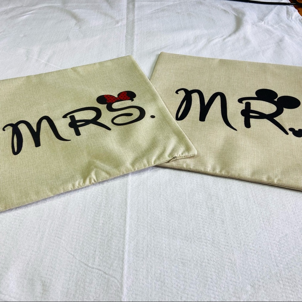 Mr and Mrs Mickey Mouse Pillow Covers